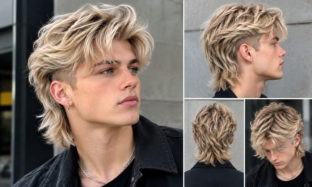Balanced Neutral Blonde Mullet