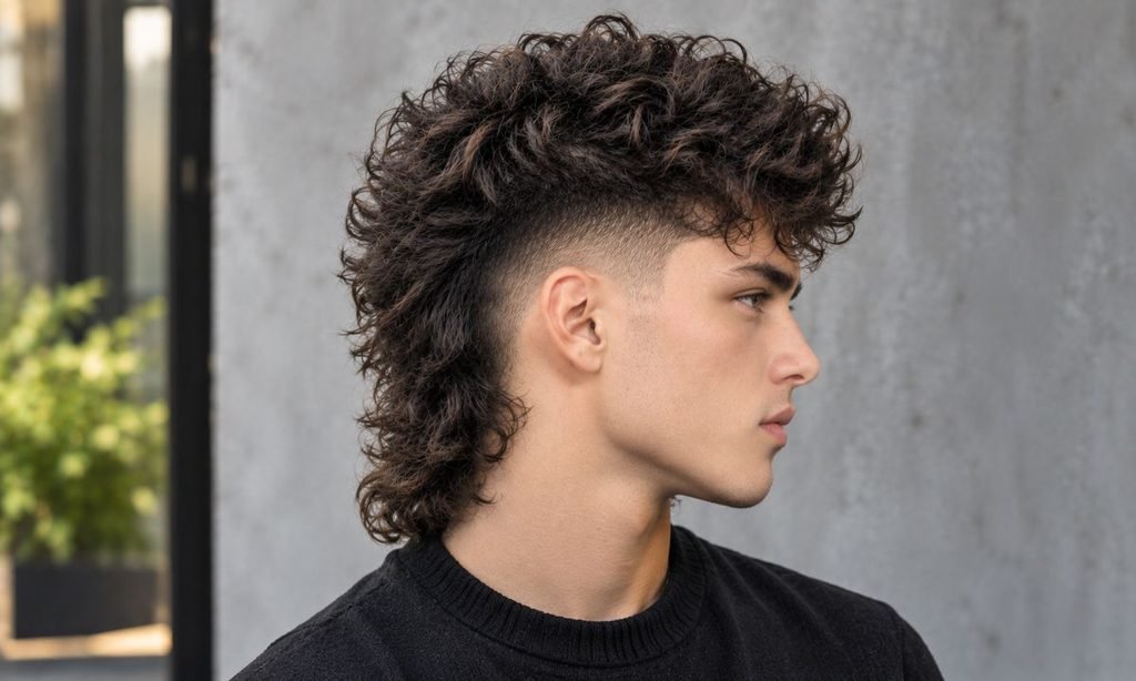 Curly Faux Hawk Mullet