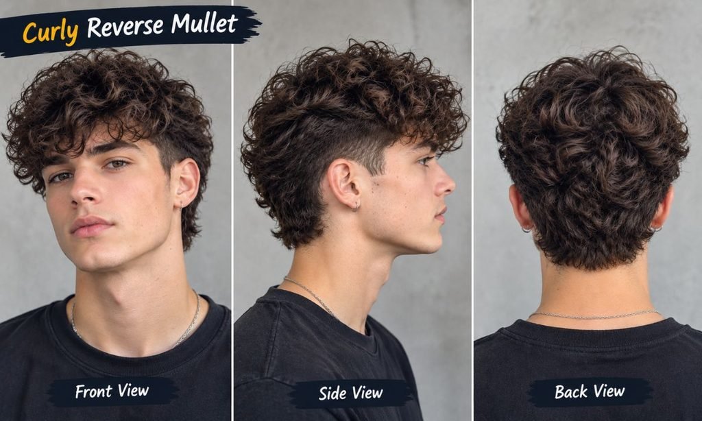 Curly Reverse Mullet
