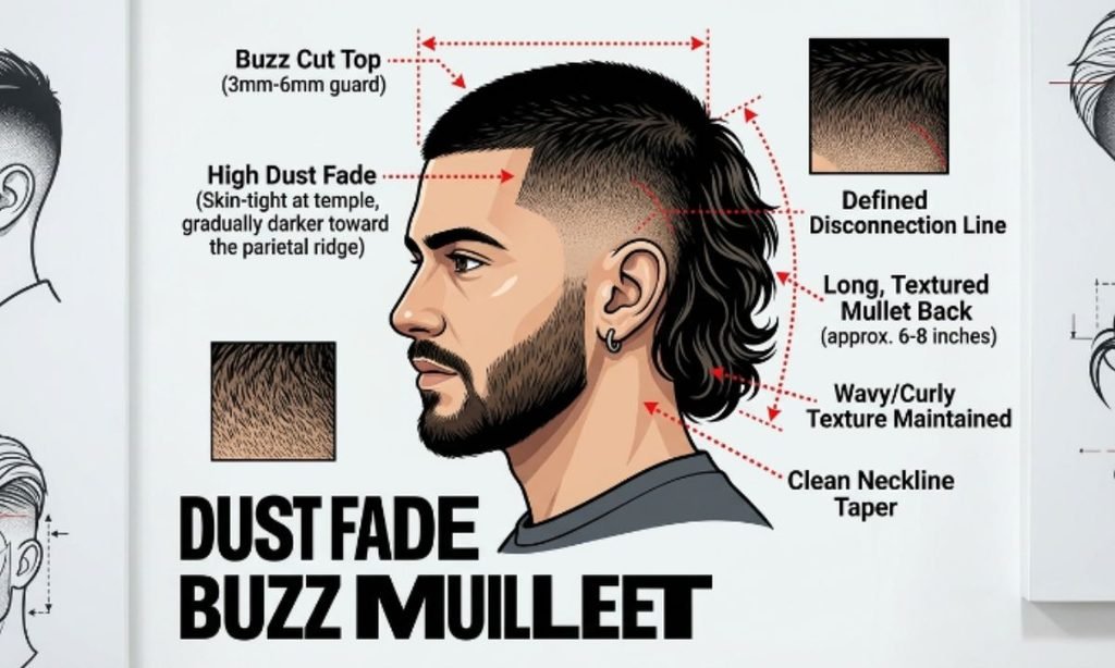 Dust Fade Buzz Mullet