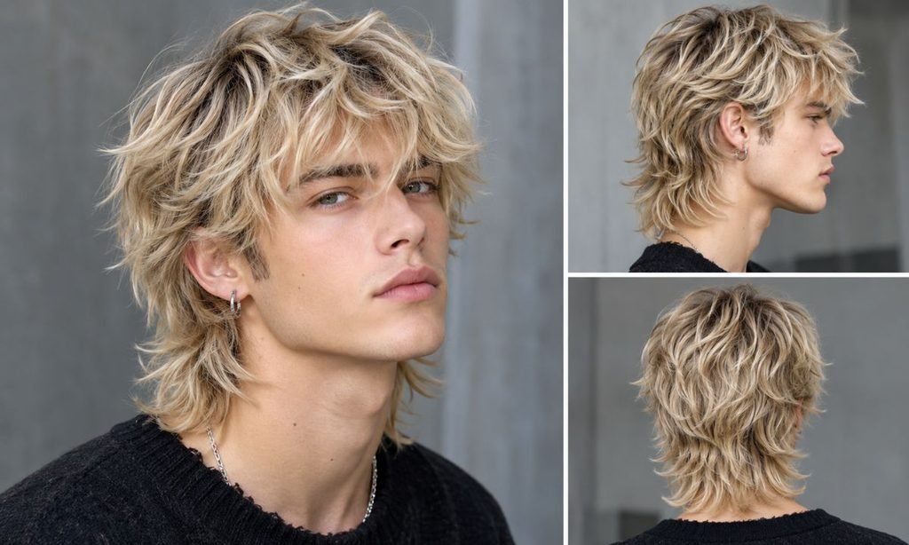 Feather Finish Blonde Mullet