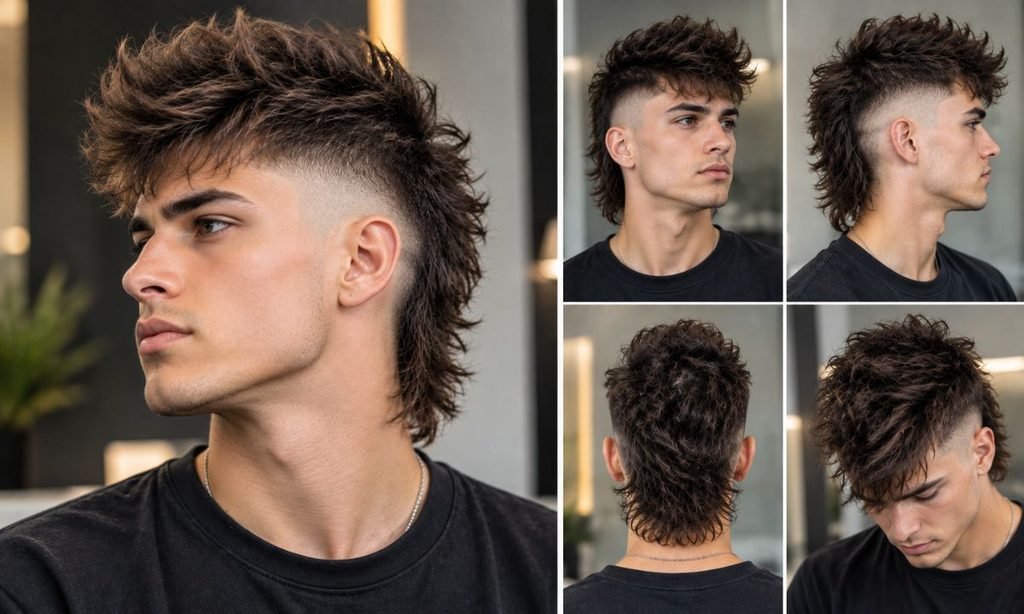 High Fade Faux Hawk Mullet