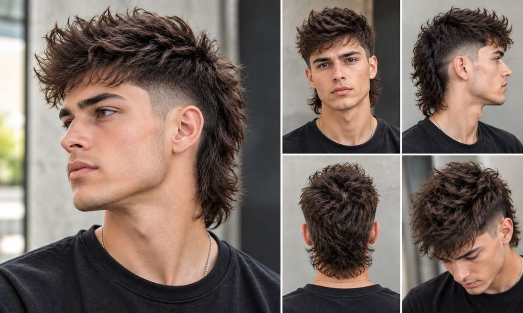 Taper Fade Faux Hawk Mullet