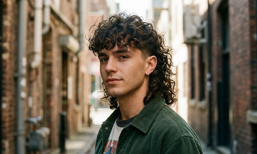 Curly Long Modern Mullet