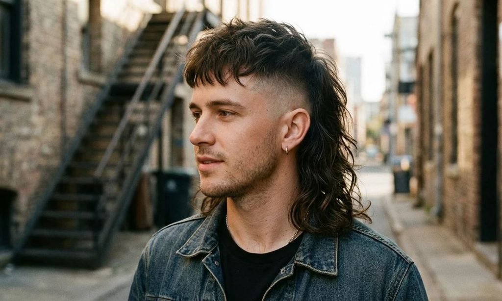High Fade Long Mullet