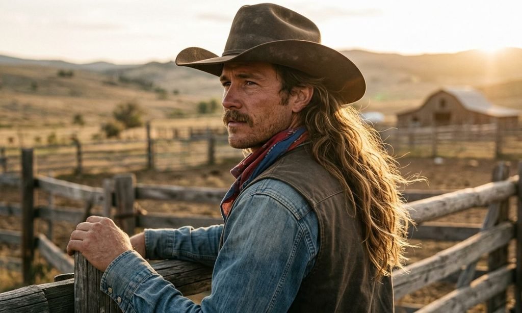 Long Flow Cowboy Mullet