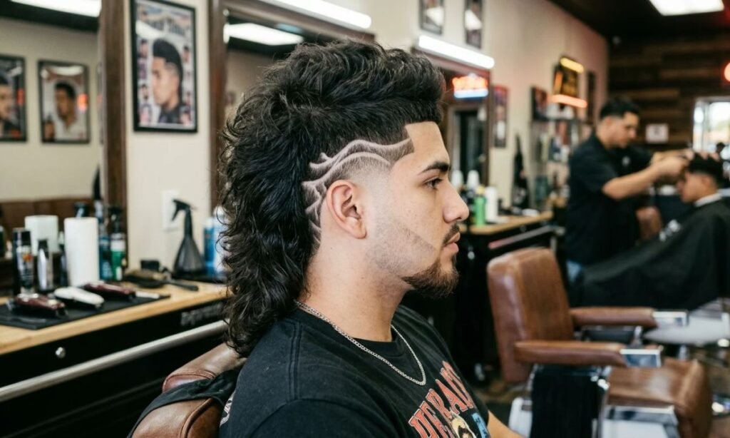 Mexican Mullet with Design_ Unique Haircut Ideas