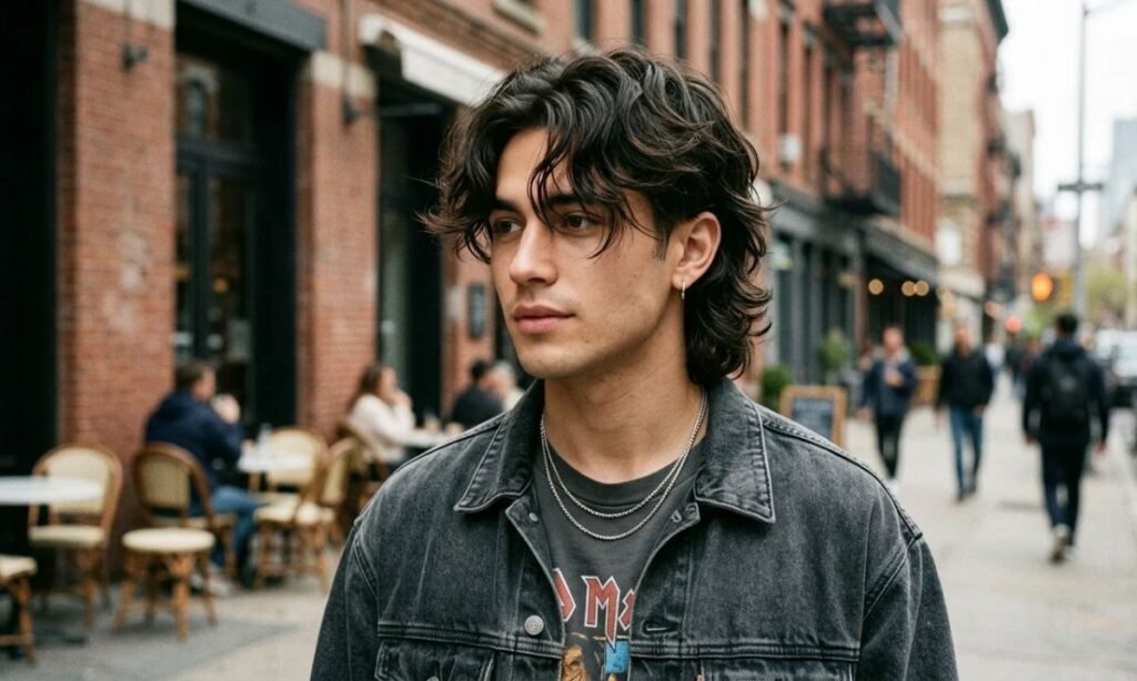 Middle Part Modern Mullet_ Stylish Ideas for a Trendy Look