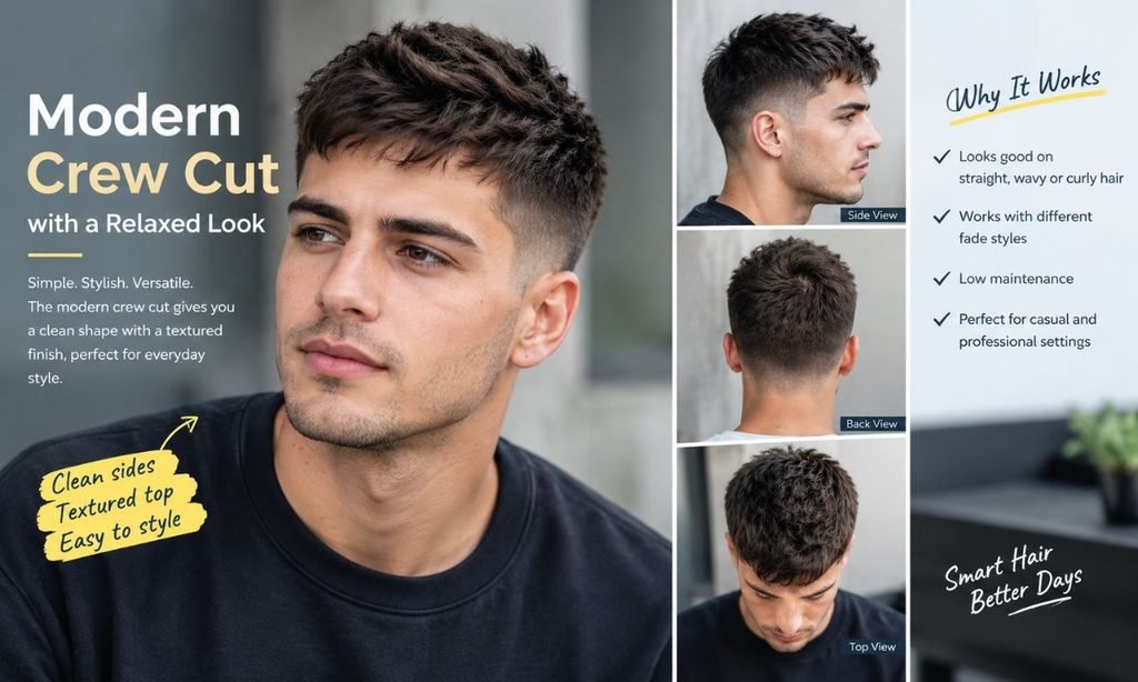 Modern Crew Cut with a Relaxed Look