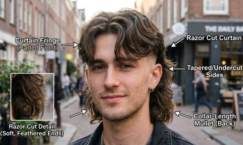Razor Cut Curtain Mullet
