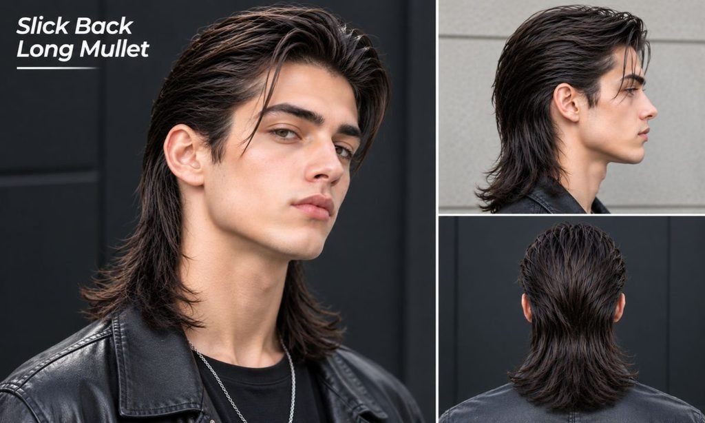 Slick Back Long Mullet