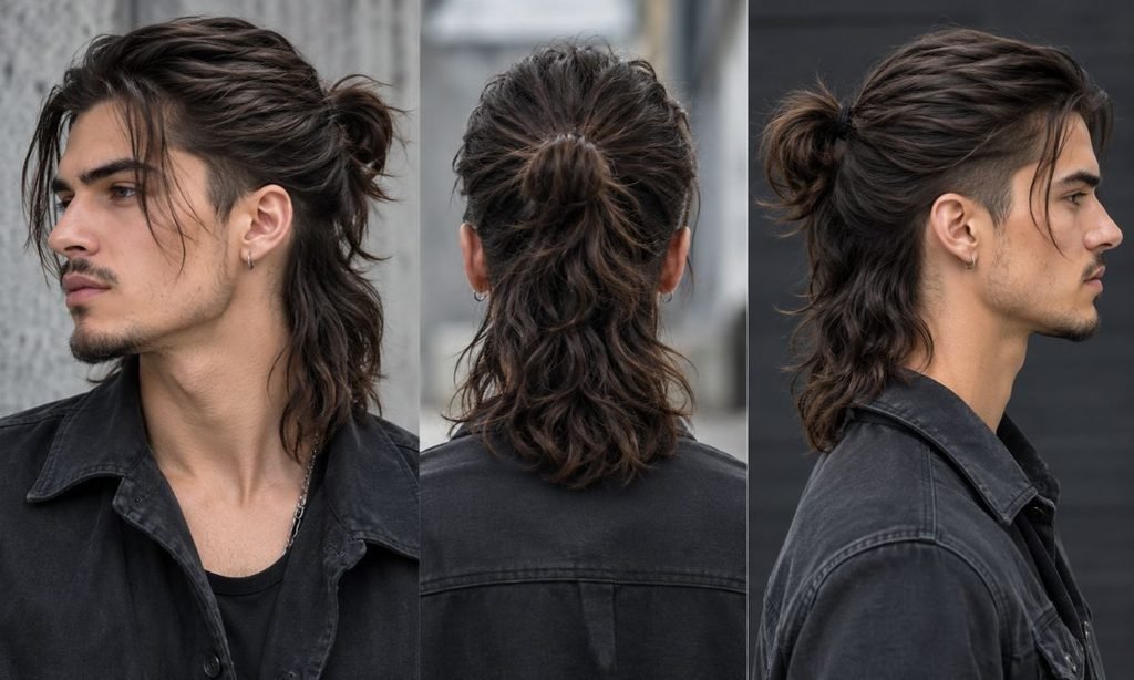 Tied Back Long Mullet